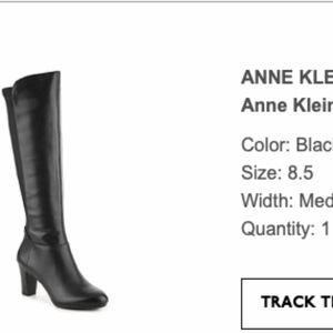 Wide Calf Anne Klein Leather Boots new in box